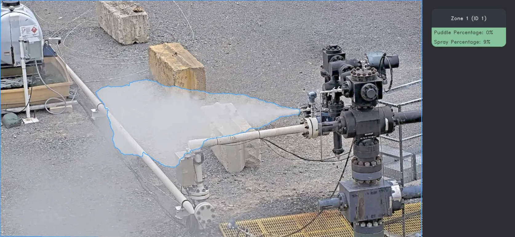 Visible vapor at wellhead
