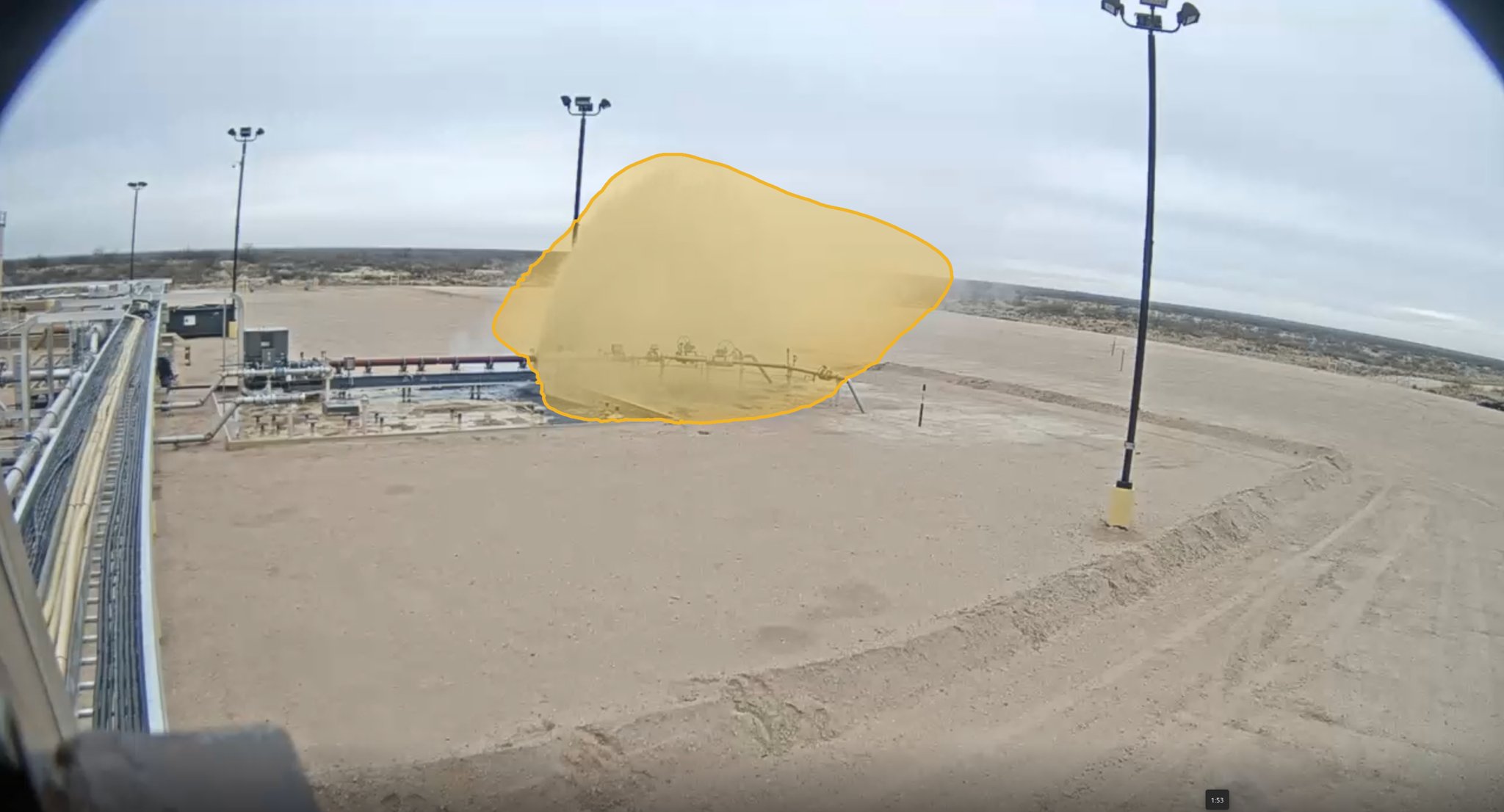 Well Pad Spray Release — spray detection overlay